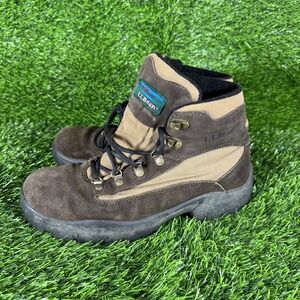 LL Bean Mens Waterproof Suede Leather Hiking Boots Brown Size 9.5 Medium